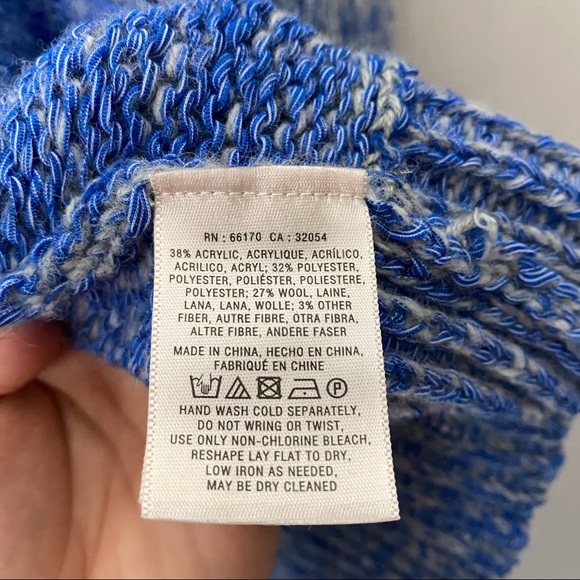 Anthropologie Moth Winnie Wool Blend Open Front Cardigan in Blue size Small - Picture 5 of 7